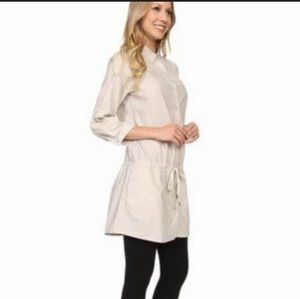 Arc'teryx Blanchard Flax Cotton Tunic Top Tie Waist 3/4 Sleeve XS